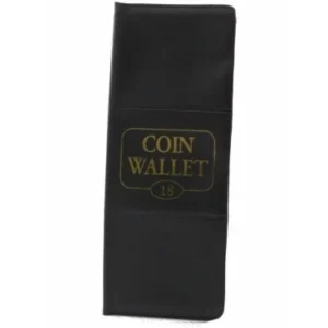 HE Harris 18 pocket coin wallet, standing upright, front cover image view-20056TN