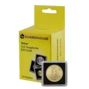 Guardhouse Tetra Snap Lock, 20 Dollar Gold Coin Holder, coin not included, sample in front, 10 pack image view-20573
