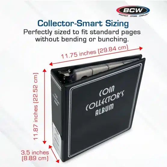 BCW 3-inch Coin Album, collector smart sizing image view-20092