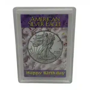 2x3 Frosty Case ASE Happy Birthday Coin Snap Lock by H.E. Harris-front image view-20253