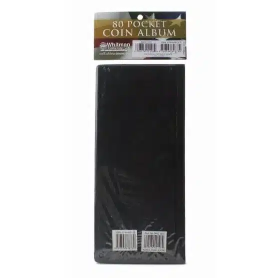 H.E. Harris 80 Pocket Coin Album, Mylars or flips Compact Storage, packaged UPC image view-20059