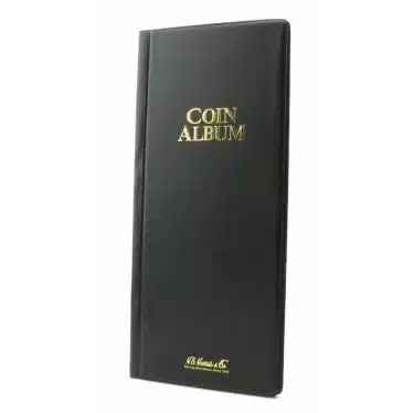 H.E. Harris 80 Pocket Coin Album, Mylars or flips Compact Storage, front cover image view-20059TN