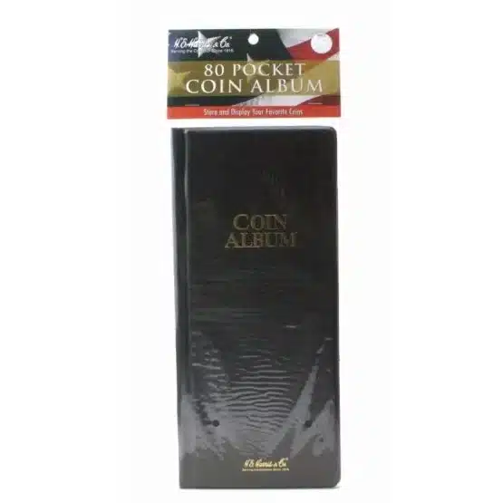 H.E. Harris 80 Pocket Coin Album, Mylars or flips Compact Storage, packaged image view-20059