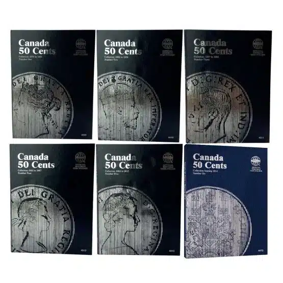 Canada 50 Cents, Various Coin Folders, Whitman, numbers 1-6, front cover image view-20911