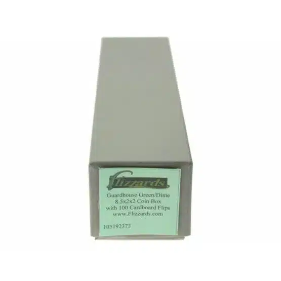 Guardhouse Single Row Coin Box Dime Green 2x2x8.5, packaged image view-20531