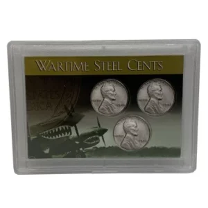 H.E. Harris Flying Tigers Frosty Steel Cent Coin Snap Lock Case-front image view-20256