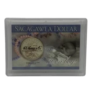 H.E. Harris It’s a Boy! Sacagawea Frosty Coin Snap Lock 2×3-front image view-20257