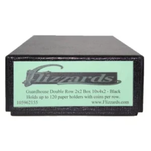 Guardhouse Black Double Row 2x2 Coin Box, measures 10x4x2, holds 120 Flips, packaged image view-2059655TN