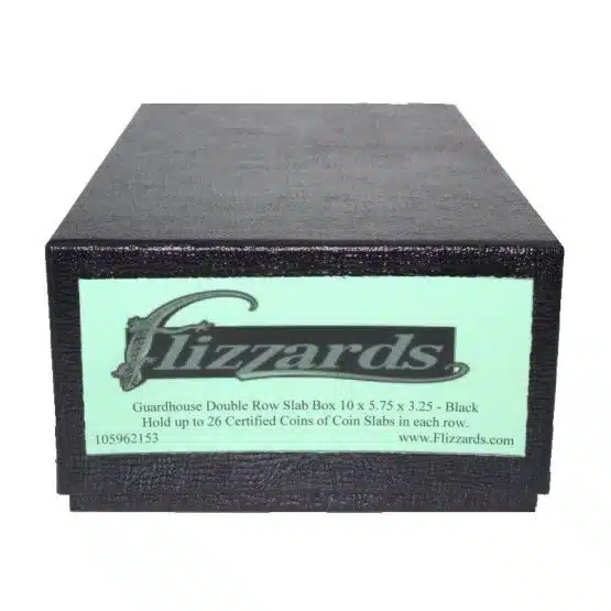 Black Guardhouse Heavy Duty Double Row Coin Slab Box, 10x5.75x3.2, packaged image view-2059653