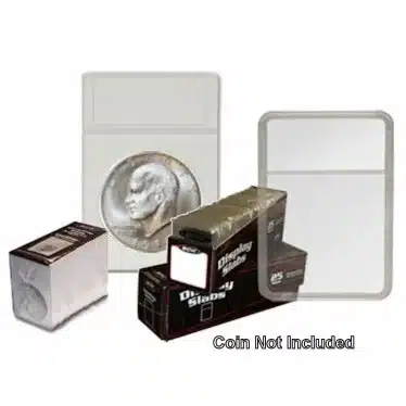 Large Dollar 2x3 Combo Display Slabs with White Foam Inserts by BCW, coin not included Box of 25, sample image view-20859