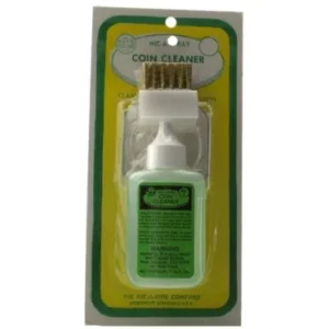 Nic-A-Spray 1.25 oz Silver & Gold Professional Coin Cleaner with Brush, packaged image view-20385