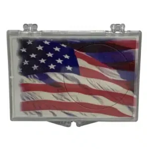 Silver Round Flag Snap Lock 2×3 Coin Holder 3 Pack-front image view-20460297