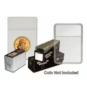 Small Dollar 2x3 Combo Display Slabs with White Foam Inserts by BCW, coin not included Box of 25, sample image view-20874