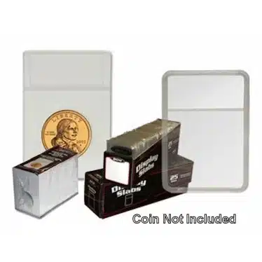Small Dollar 2x3 Combo Display Slabs with White Foam Inserts by BCW, coin not included Box of 25, sample image view-20874