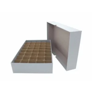 Guardhouse Heavy Duty Small Dollar Coin Tube Box, Gray, opened, lid sitting on side image view-20596085TN