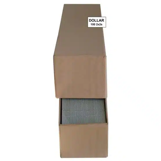 Tan Large Dollar Coin Box with flips-20523