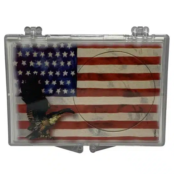 U.S. Flag Large Eagle Snap Lock 2x3 Coin Holder for Silver Rounds, 3 Pack-front image view-20463300