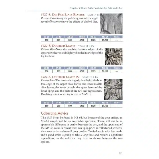 Whitman Guide Book of Peace Dollars 4th Ed. by Roger W. Burdette-page 237 image view-20537