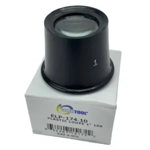 10x coin loupe magnifier sitting on top of packaging image view-20073TN