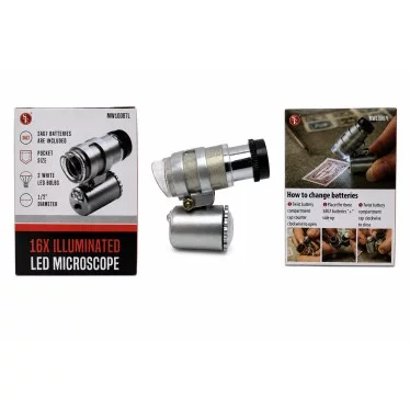 16x LED Coin Microscope with Dual LED Lights-20606XTN