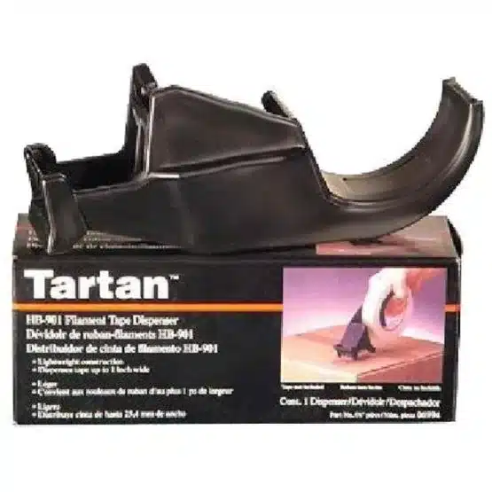 3M HB-901 Tartan Filament Tape Dispenser sitting on top original box packaging image view-20070