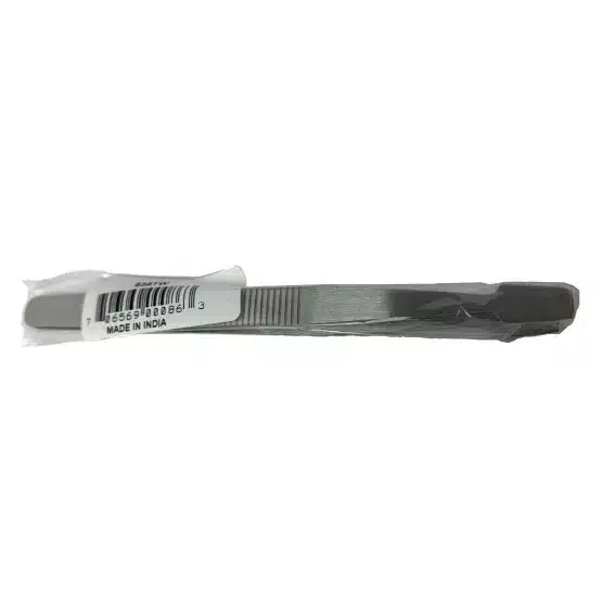 4.5 inch Stamp Collecting Tweezers, Straight Jaw, packaged image view-20653