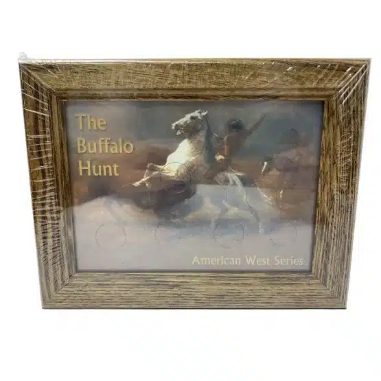 The Buffalo Hunt American West coin holder frames by Edgar Marcus Buffalo & Indian Head Cents-packaged image view-20313554