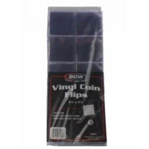 BCW 2x2 Double Pocket Vinyl Flip with inserts, plastic packaging image view-20547