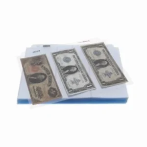 BCW 3-Pocket Currency Page with Laser Welds, currency not included, sample image view-20545TN