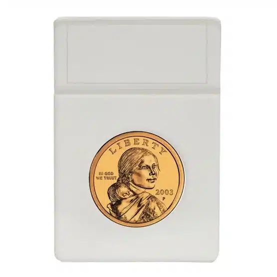 BCW Small Dollar Foam Coin Slab Inserts White, No Slab, Sacagawea coin not included, single image view-20583
