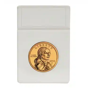 BCW Small Dollar Foam Coin Slab Inserts White, No Slab, Sacagawea coin not included, single image view-20583