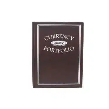 BCW currency collection album, Holds 30 Bills, Burgundy front cover image view-20544TN