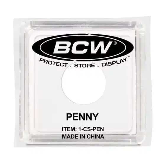 BCW premium snaplock 2x2 coin holders for pennies, packaged single image view-20996