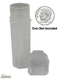 Guardhouse square storage containment-holds 50 dimes-Single-lid off to right-Roosevelt dime-coin not included-21057