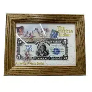 Edgar Marcus, The American Indian Oak coin frame display, Holds Buffalo Nickels, front image view-20314556TN