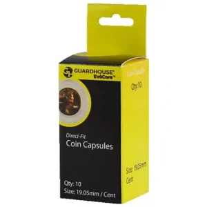 Cent coin capsules 19.05mm by Guardhouse, packaged front image view-20882