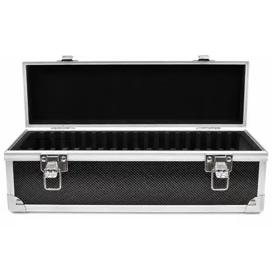 Guardhouse Falcon Series, Aluminum Storage Box for 20 Certified Display Slabs, opened view-20093