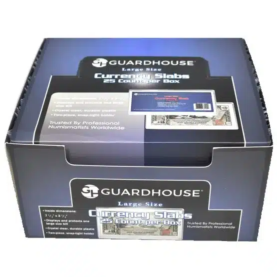 A closed box by Guard House sitting on a white background-2172325