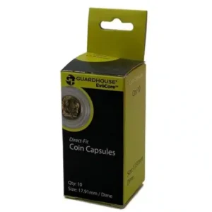 Dime coin capsules 17.91mm, packaged front image view-20884