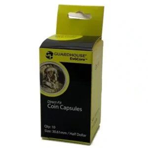 Half dollar coin capsules 30.61mm by Guardhouse, packaged front image view-20886