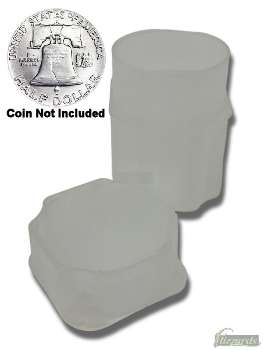 Half-Dollar coin tube-square-by Guardhouse-lid-off-to-left-front-back-of-franklin-half-dollar-coin-not-included-21059