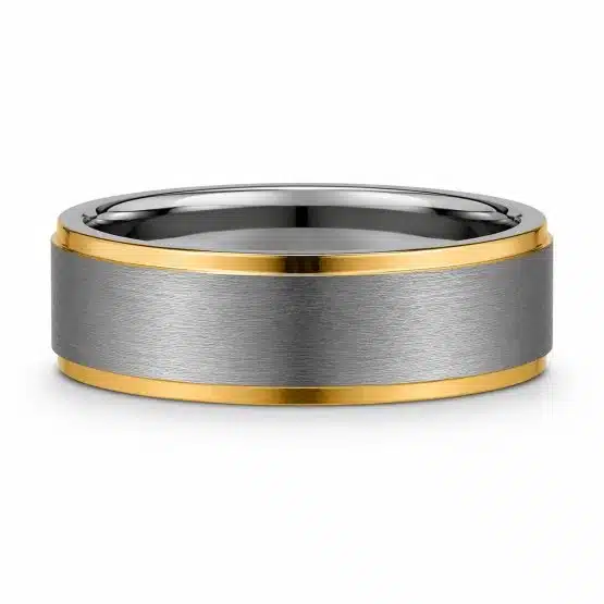Hand stamped comfort fit stainless steel ring-20597SR226