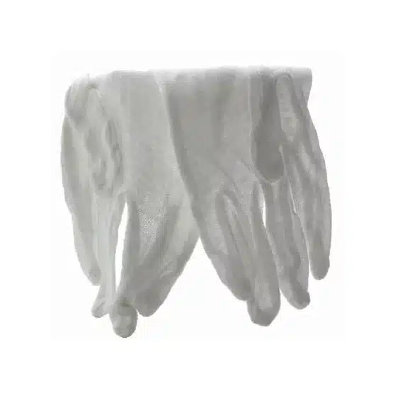 Lisle white cotton inspection gloves, pair of gloves image view-2006424