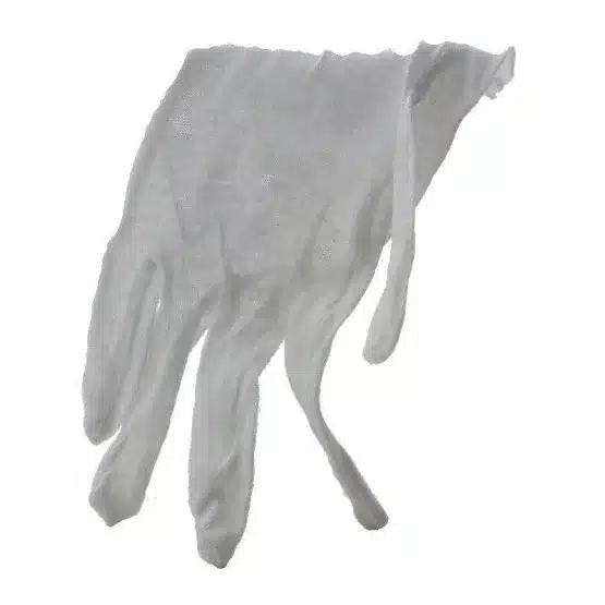 Lisle white cotton inspection gloves, single glove image view-20064