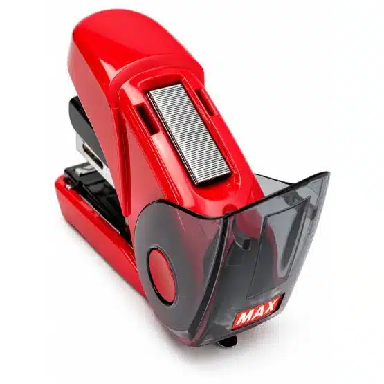 Red stapler open with staple tray - 20030R