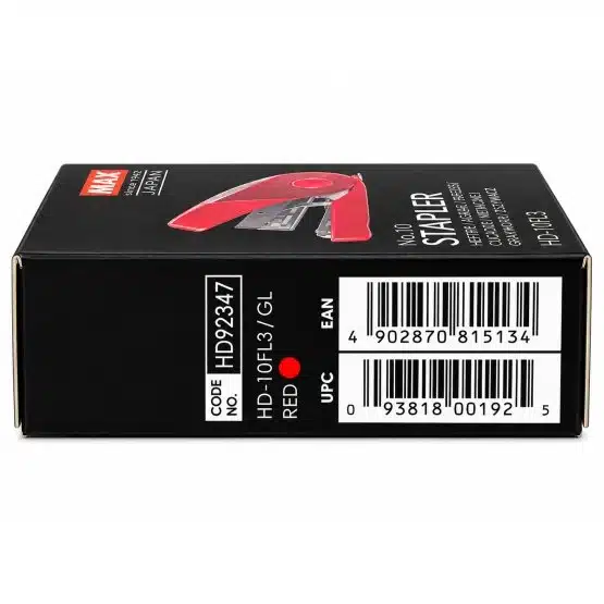 Red ergonomic stapler side view - 20030R