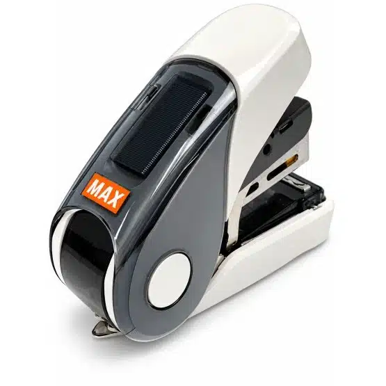 Compact white desktop stapler close-up - 20030W