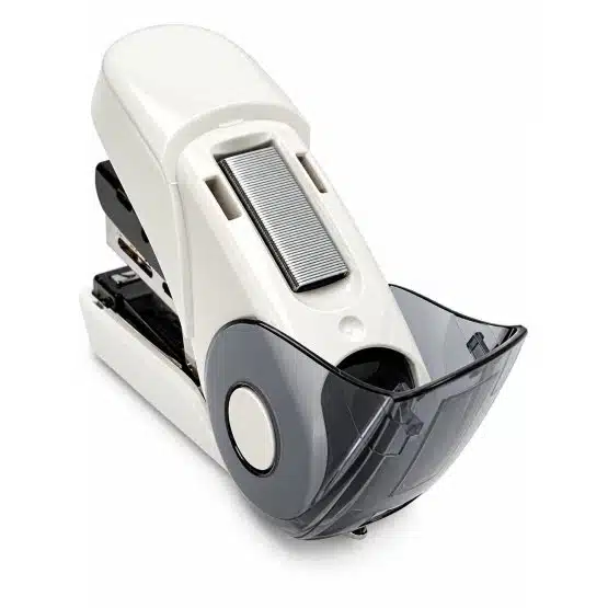 White stapler open with staple tray - 20030W