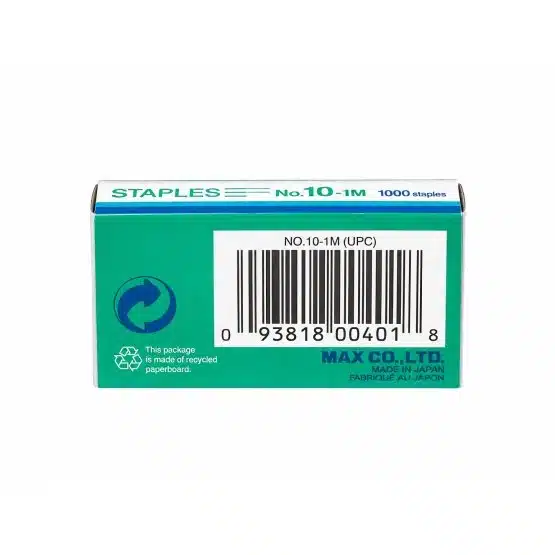 MAX 10-1M staples box UPC barcode-20031