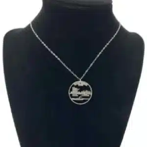 Minnesota Coin Cut Jewelry, State Quarter Necklace with 18-inch Chain image view-20561MN